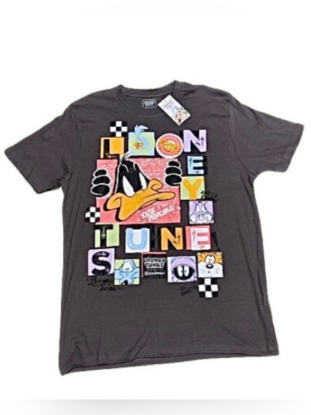 LOONEY‎ TUNES x SOUTHPOLE *NWT* Daffy Duck Gray Multicolor Graphic Tee | Men's L